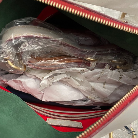 DOONEY & BOURKE Florentine Large Satchel Ecru Leather - Picture 7 of 9